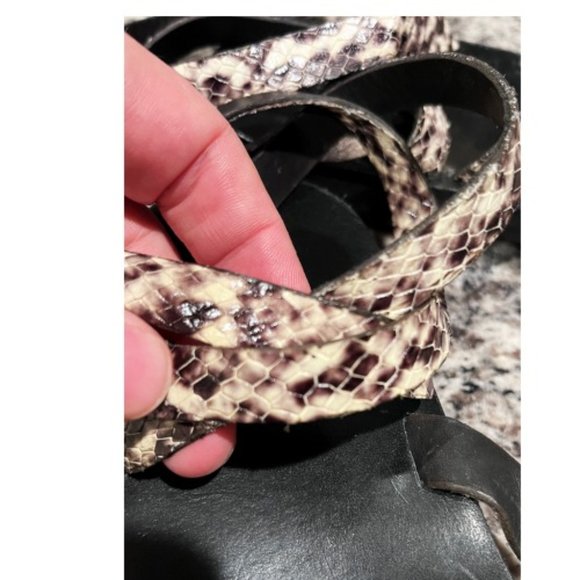 BNWOT CALLEEN CORDERO PYTHON ANKLE WRAP STRAP SANDALS 9 - Picture 5 of 8
